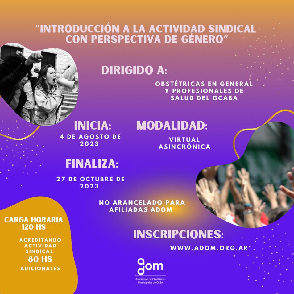 Curso: “Introducción a la Actividad Sindical con Perspectiva de Género”
